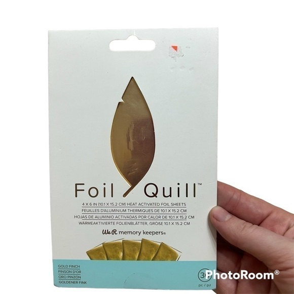 Foil Quill Heat Activated Foil Sheets NEW 4x6 Memory Keepers Craft Gold Finch - Picture 1 of 3